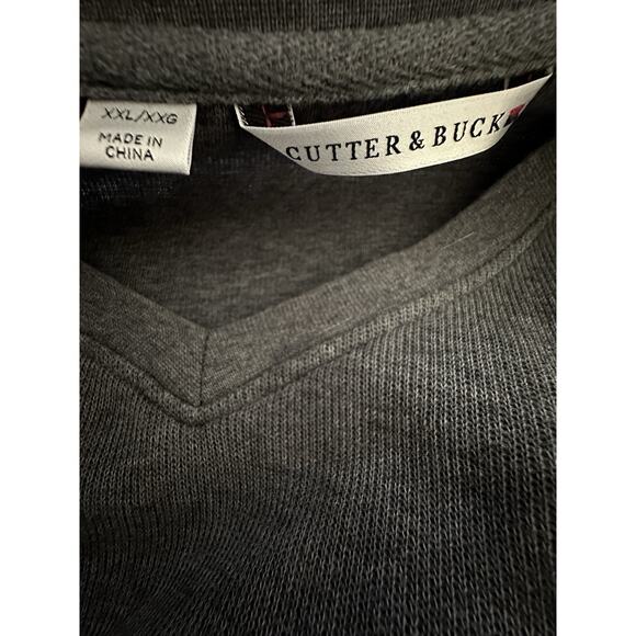 Cutter & Buck Charcoal Grey V-Neck Pullover Sweater Men’s Shirt Size XXL - Picture 9 of 9